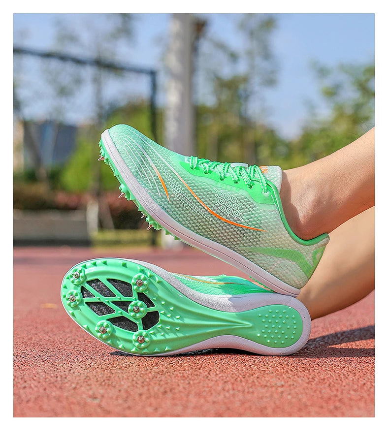 2025 New Couples Track and Field Shoes Non Slip Women Spikes Sneakers Breathable Men Running Shoes Comfortable Outdoor Sneakers