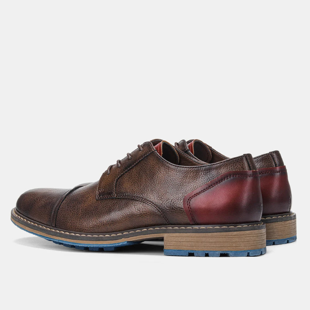Retro Men's Derby Shoes Casual Fashion Leather Shoes