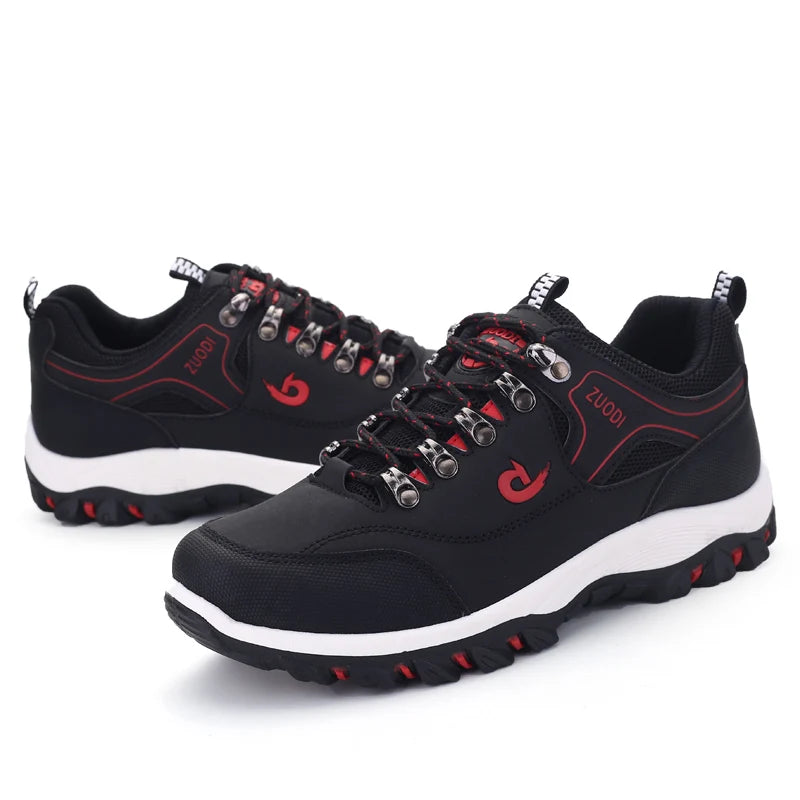 Men's Leather Casual Shoes - Sneakers for Spring, Autumn, and Winter - Lightweight Walking and Tennis Shoes