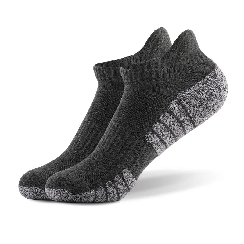6 Pairs Thickened Towel Bottom Running Socks - Non-Slip Breathable Sports Socks