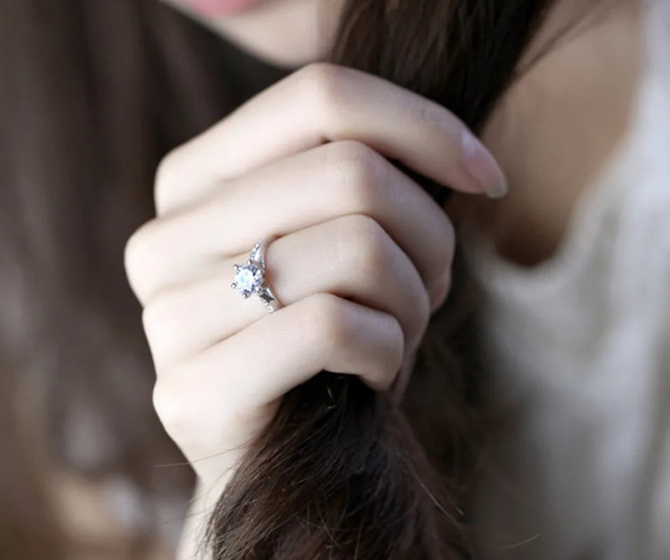 Solitaire Ring — Sterling Silver Collection