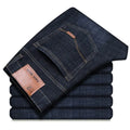 2026 Men NEW Men's Fashion Business Jeans Classic Style Casual Stretch Slim Jean Pants Male Brand Denim Trousers Black Blue Mens