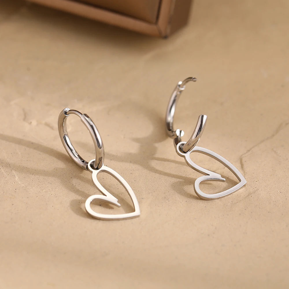 Stainless Steel Earrings New Classic Geometric Double Circle