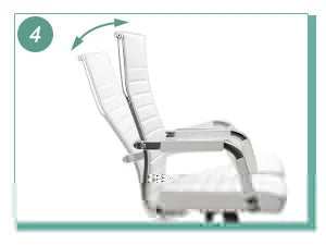 Furmax Ribbed Office Desk Chair Mid-Back PU Leather Executive Conference Task Chair Adjustable Swivel Chair with Arms (White)