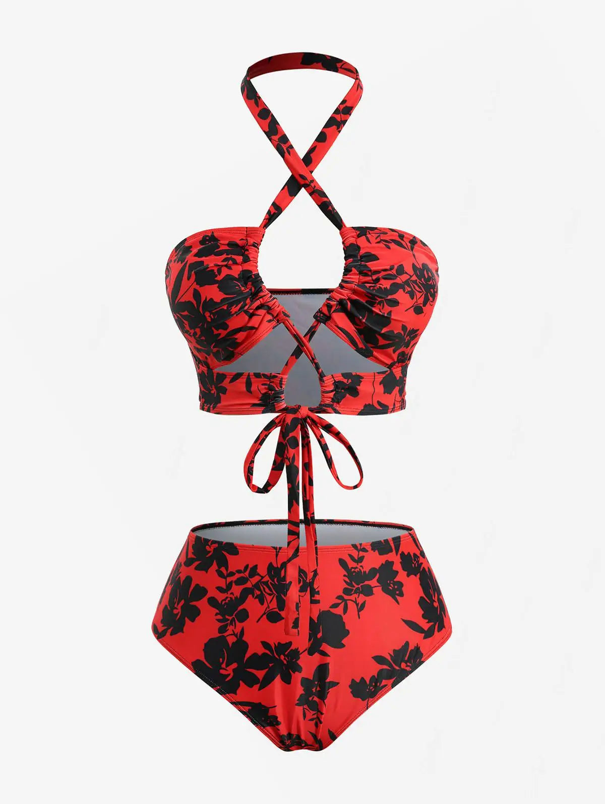 Red & Black Floral