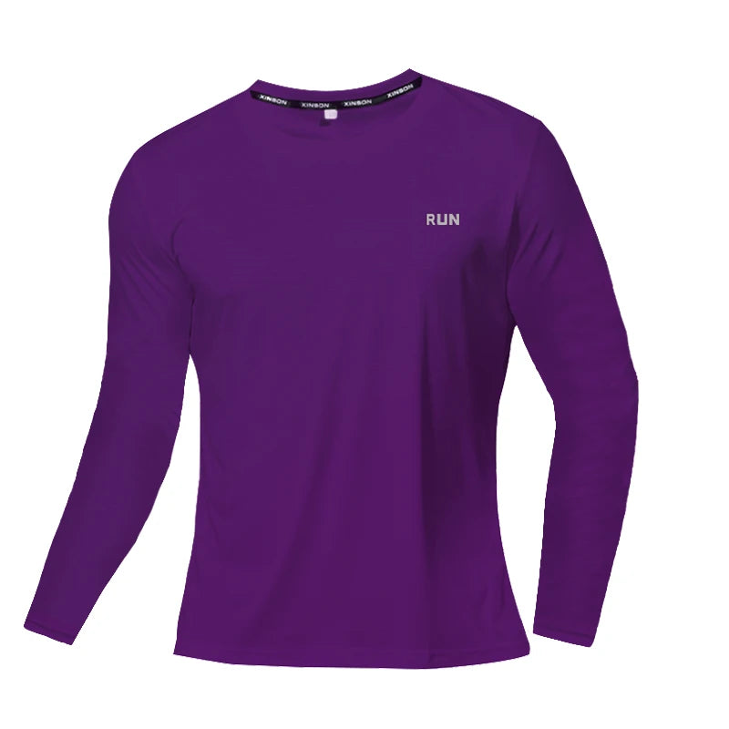 Summer Ice Silk Long Sleeve T-Shirt for Men 2023 - New Quick Dry Breathable Outdoor Running Wear with Sun Protection