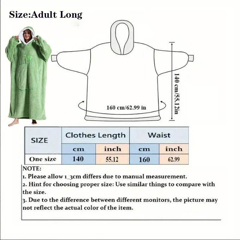 Extra Long Wearable Blankets