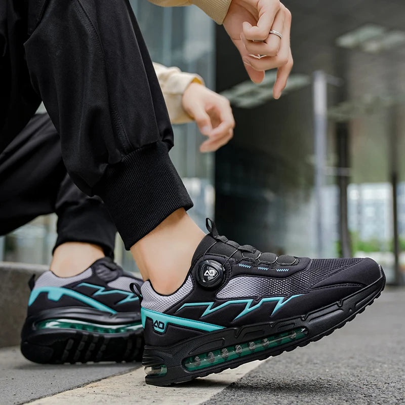 Men's Sports Shoes - High-Quality Outdoor Walking Mesh Breathable Rebound Anti Slip Flat Bottom Casual Running Shoes for Men