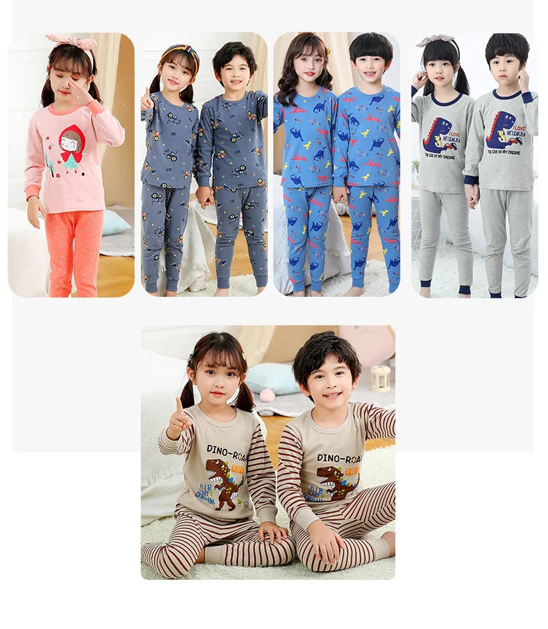 Kids Pajamas for Boys 2 3 4 5 6 7 8 9 10 11 12 13 Years Cotton Sleepwear Sets Dinosaur Pyjamas Green Children Pijamas Clothing