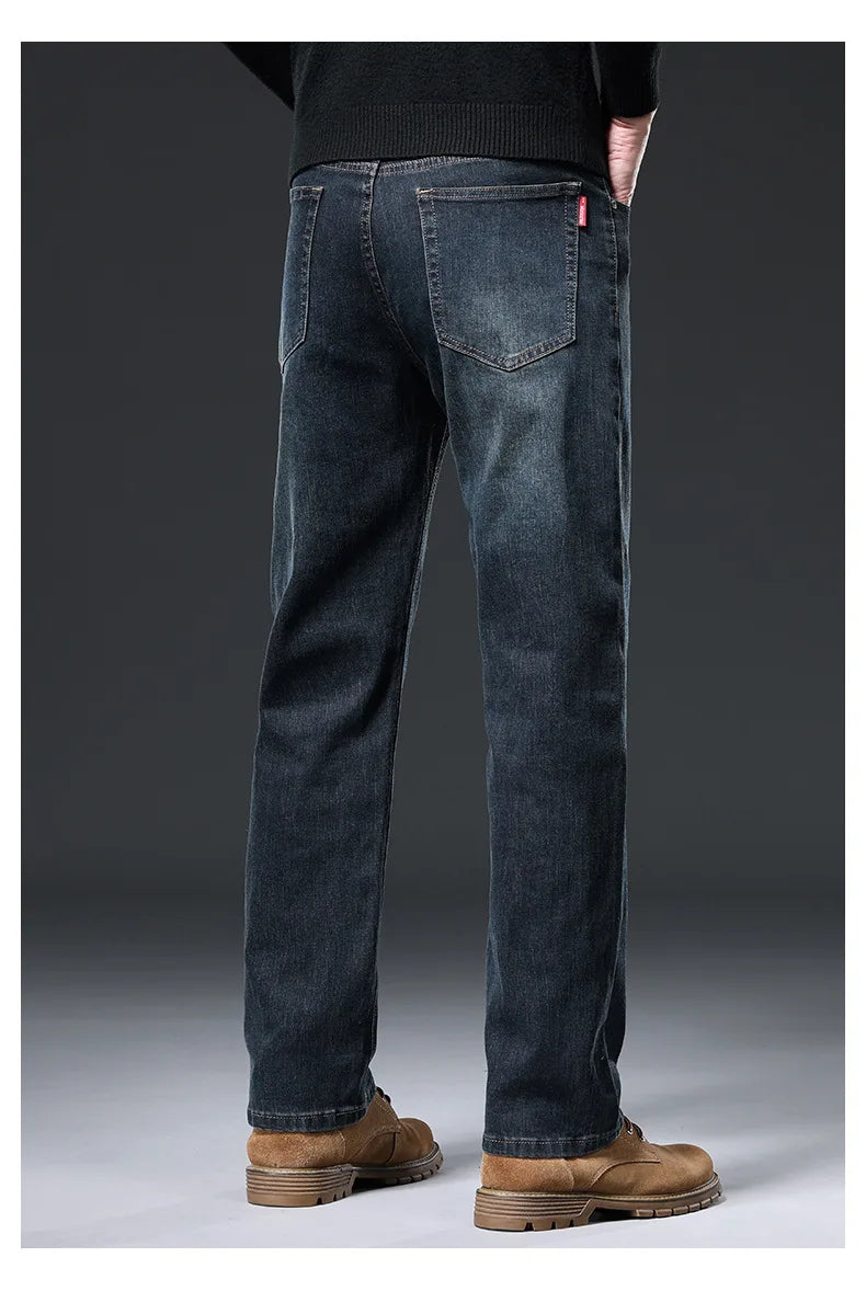 Men's New Straight Tube Loose Wide Leg Jeans - Autumn 2025 Casual Business Pants