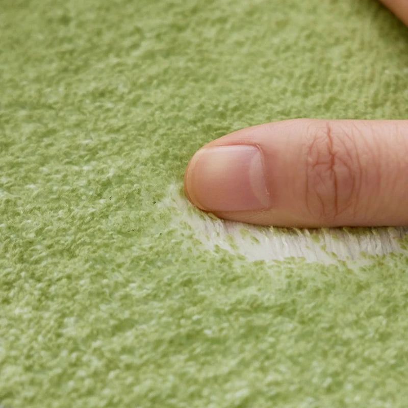 Modern Minimalist Carpets for Living Room Light Luxury Bedroom Decor Green Carpet Round Lounge Mat Home Fluffy Soft Plush Rug