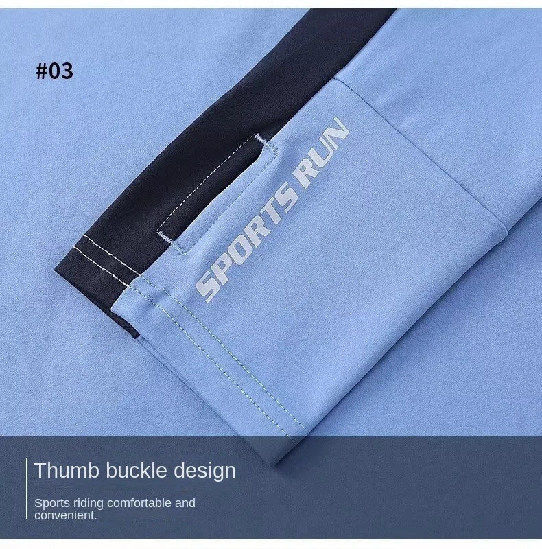 Men's Quick-Drying Long Sleeved Running T-Shirt with Half Zipper for Autumn and Winter 2025