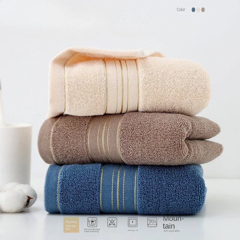 Soft Skin-Friendly Pure Cotton Towel - Thickened Quick Absorbent Quick Dry Face Towel, Durable Lightweight Shower Travel Use