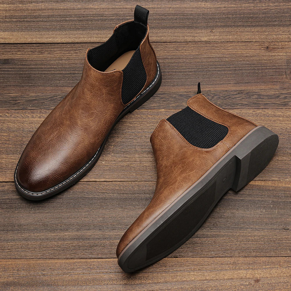 2026 Men's Chelsea Boots Ankle Boots for Men Retro Comfortable Brand Retro Fashion