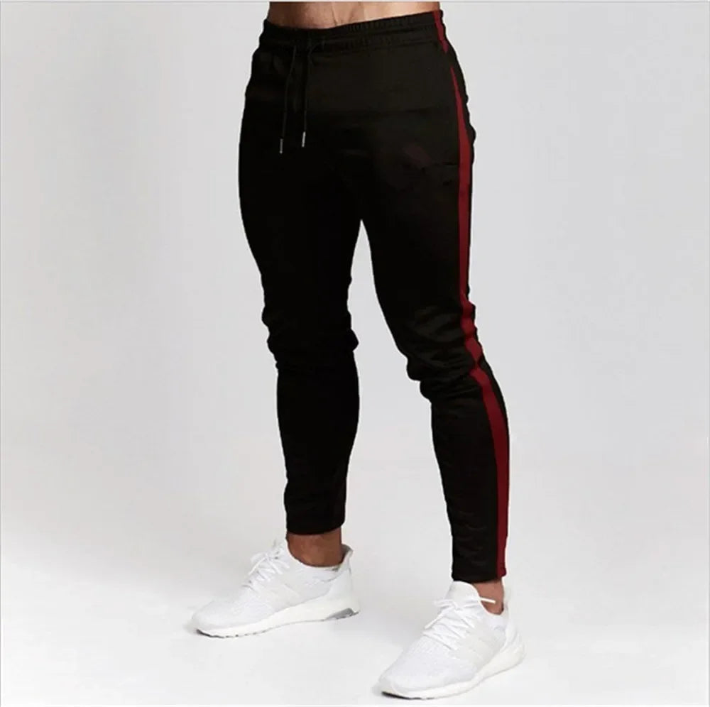 Fashion Men's Gym Pure Color Joggers Fitness Casual Long Pants Workout Skinny Sweatpants Tracksuit Trousers