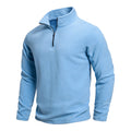 Men's Winter Outdoor Warm Fashion Pullover, Warm and Comfortable Half Zip Solid Color Cardigan for Men