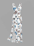 Flowers Tropical Leaf Print