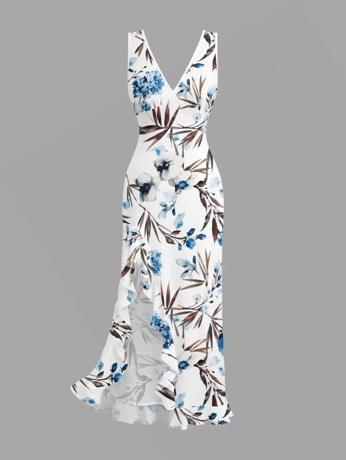 Flowers Tropical Leaf Print