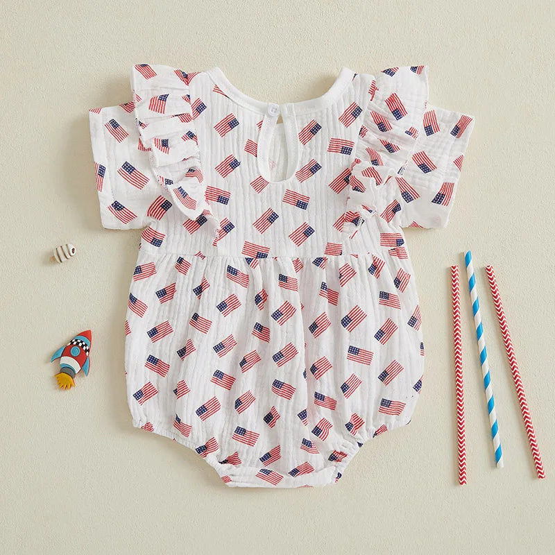 Toddler Girls Sleeveless Rompers