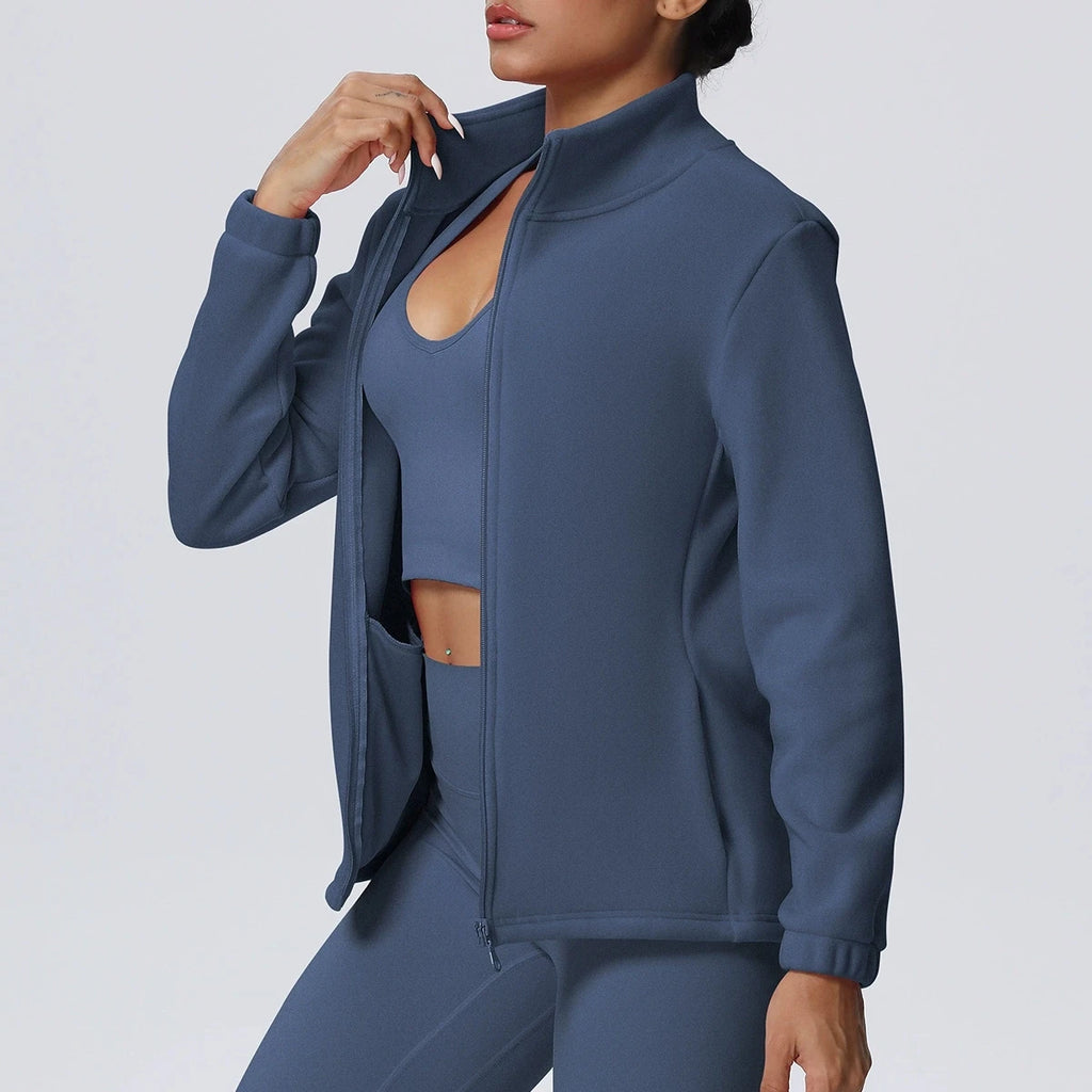 Women's Fitness Long Sleeve Sport Jacket Workout Coat Gym Training Outdoor Recreation Yoga Sportswear
