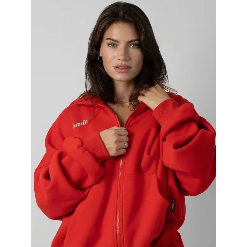 Comfort winter girls Cloud Zip Oversized Hoodie