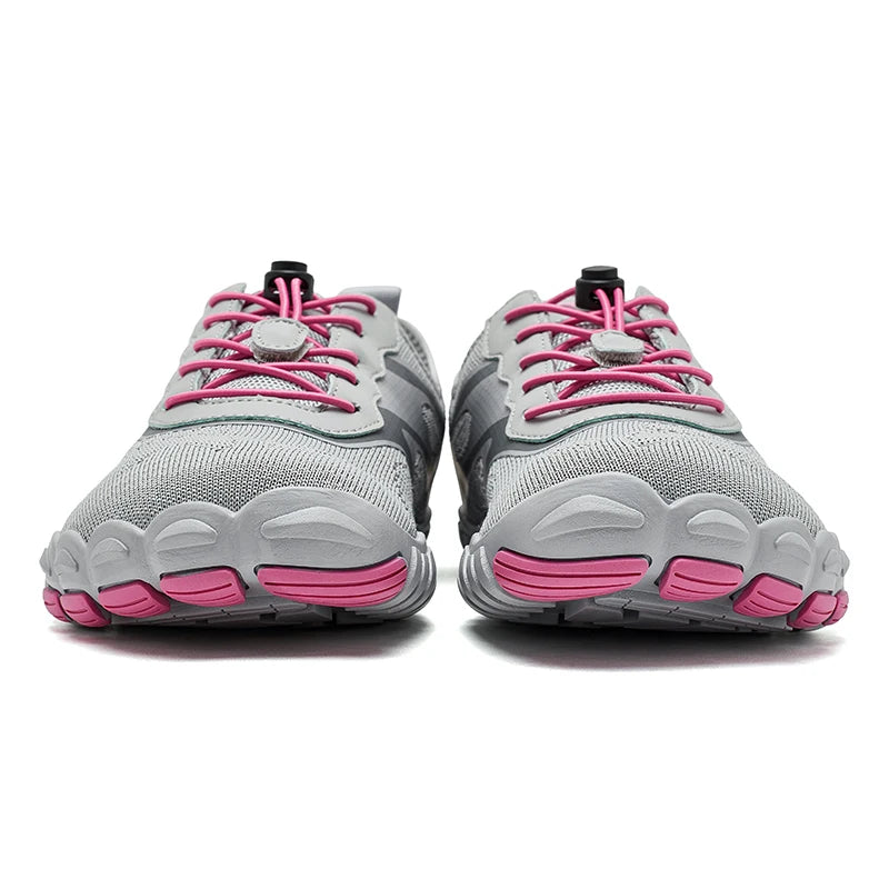 HOBIBEAR Men Women Barefoot Sneakers Wide Toe Elastic Band Beach Walking Shoes Mesh Breathable Running Sneakers