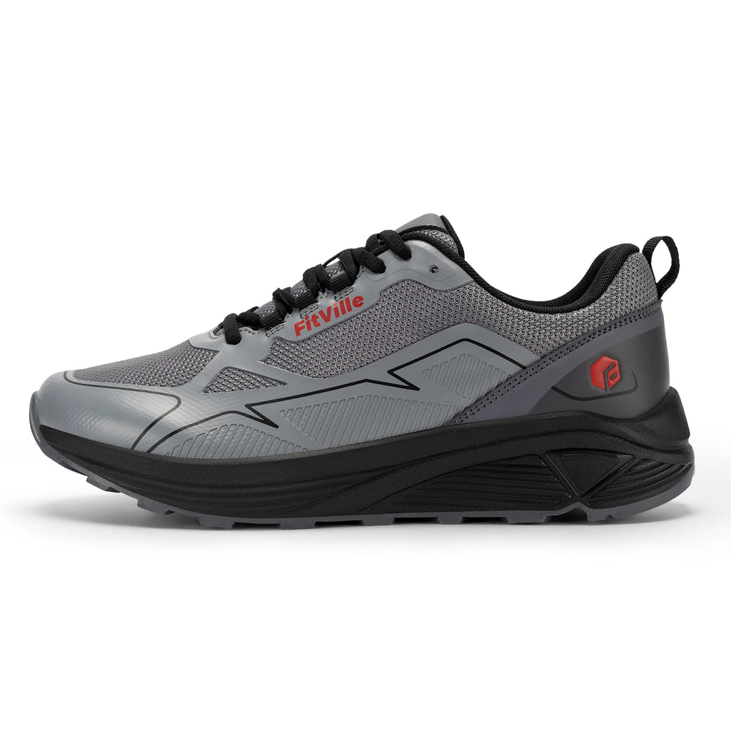Fittington Running Shoes For Men Trail Walking Sneakers Athletic Shoe With Extra Wide Toe Box Arch Support Soft Sport Shoes