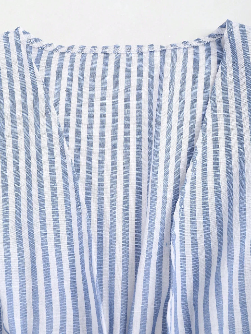 Striped Tie Bow Puff