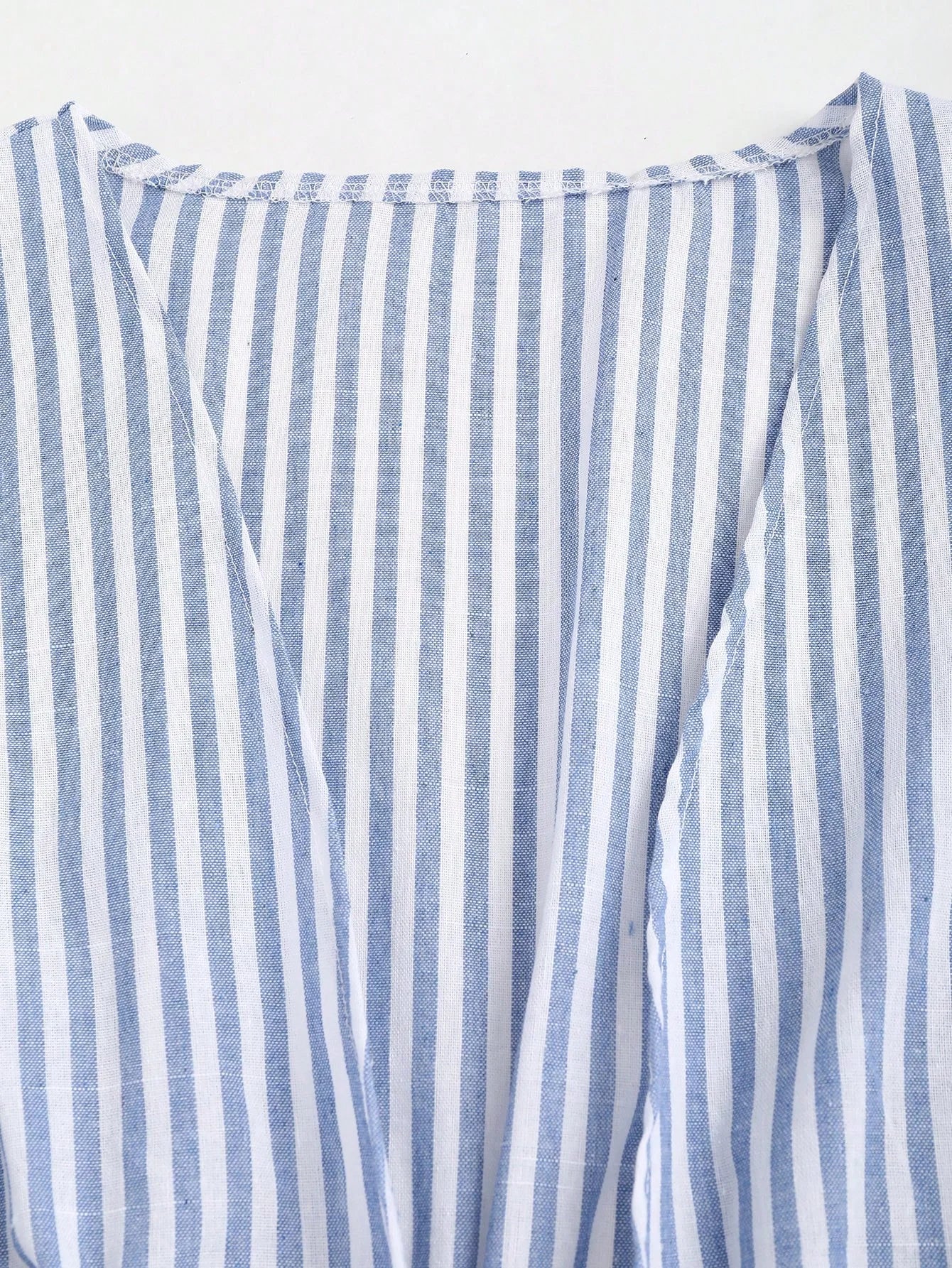 Striped Tie Bow Puff