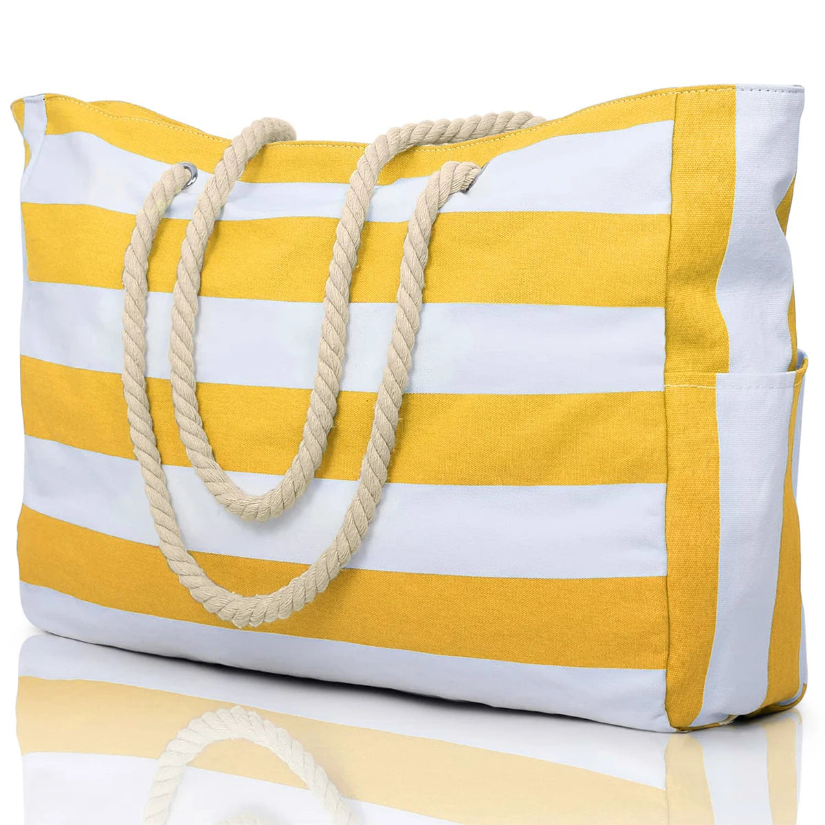 Striped zipper outer bag for outdoor travel and vacation, waterproof