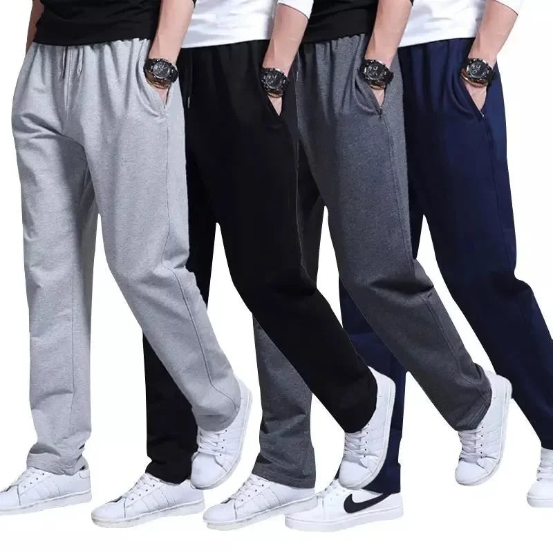 New Korean Straight Tube Men's Casual Sports Pants for Running, Workout, Jogging - Long Gym Sport Trousers for Men Jogger Sweatpants