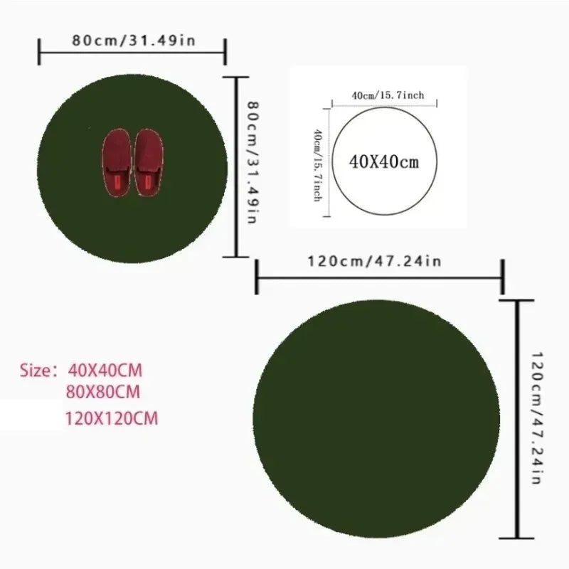 Modern Round Rug Area Minimalist Soft for Living Room Bedroom Study Room Decor Floor Mat Slip-resistant Wear-resistant Beautiful
