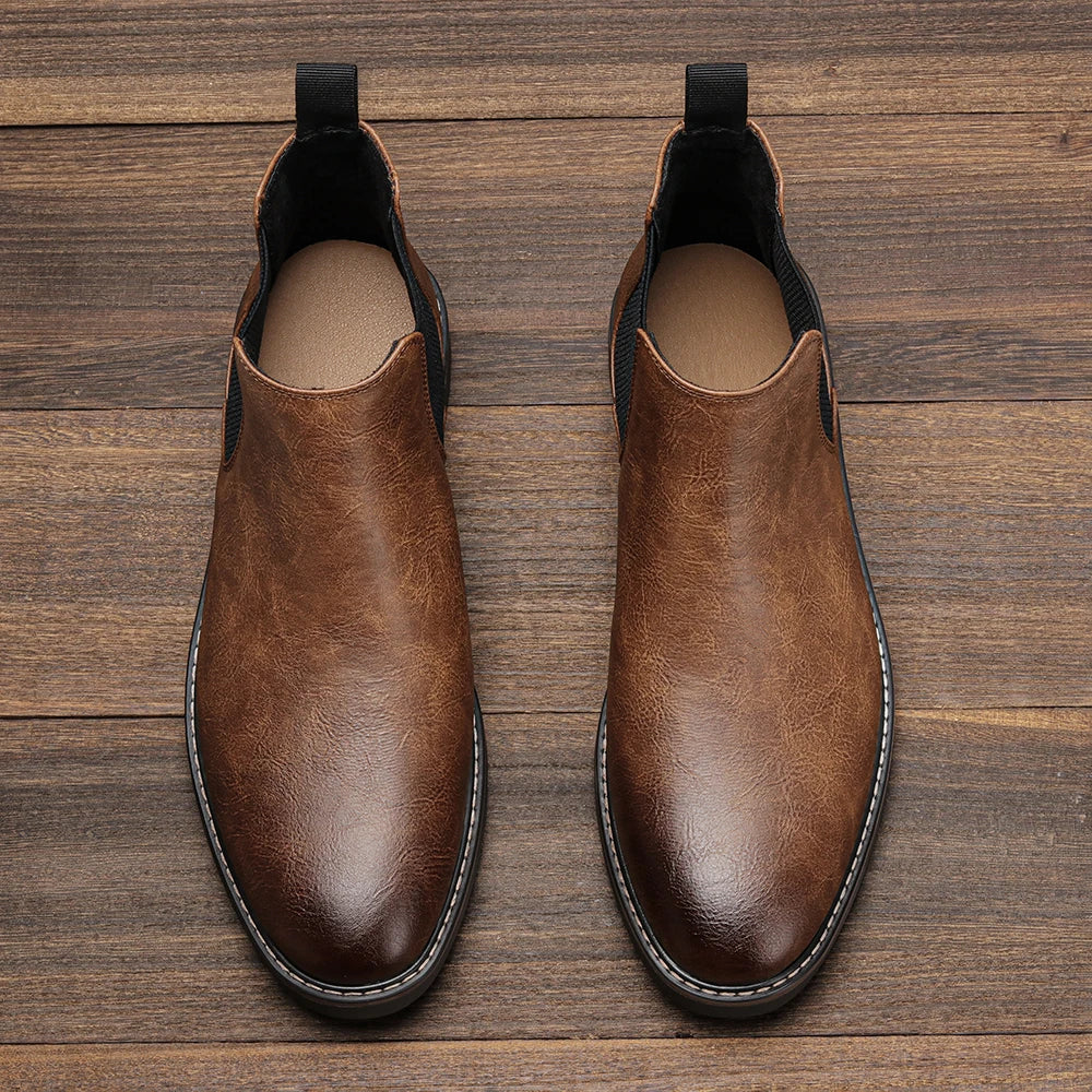 2026 Men's Chelsea Boots Ankle Boots for Men Retro Comfortable Brand Retro Fashion