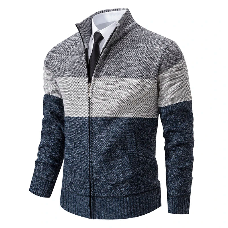 Men's Autumn and Winter New Stand-up Cardigan Sweater Trend Sweater Coat