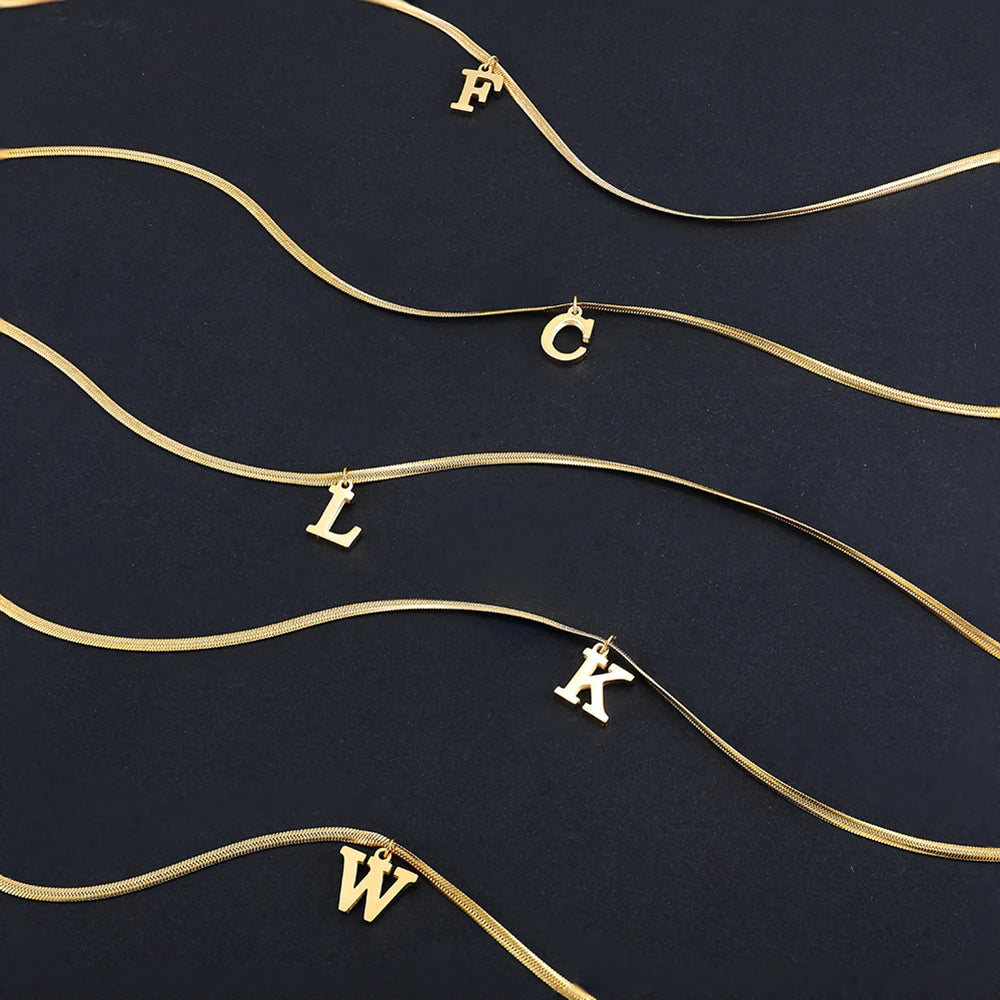 A-Z Alphabet Gold Plated