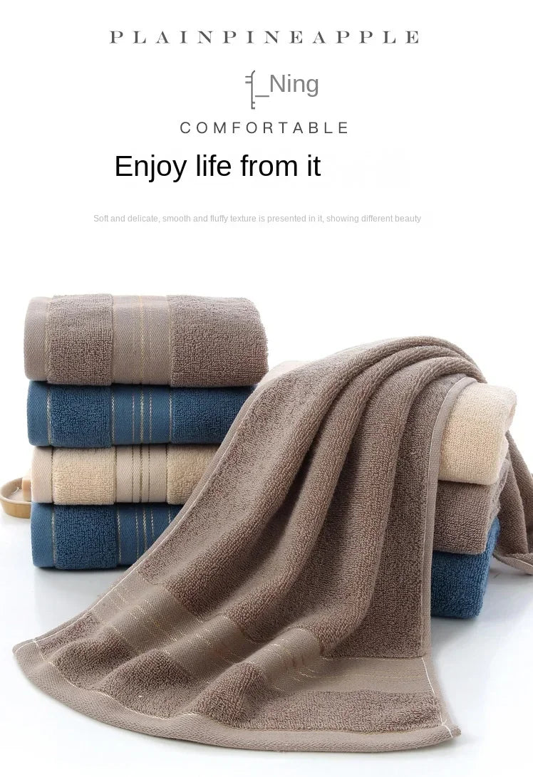 Soft Skin-Friendly Pure Cotton Towel - Thickened Quick Absorbent Quick Dry Face Towel, Durable Lightweight Shower Travel Use