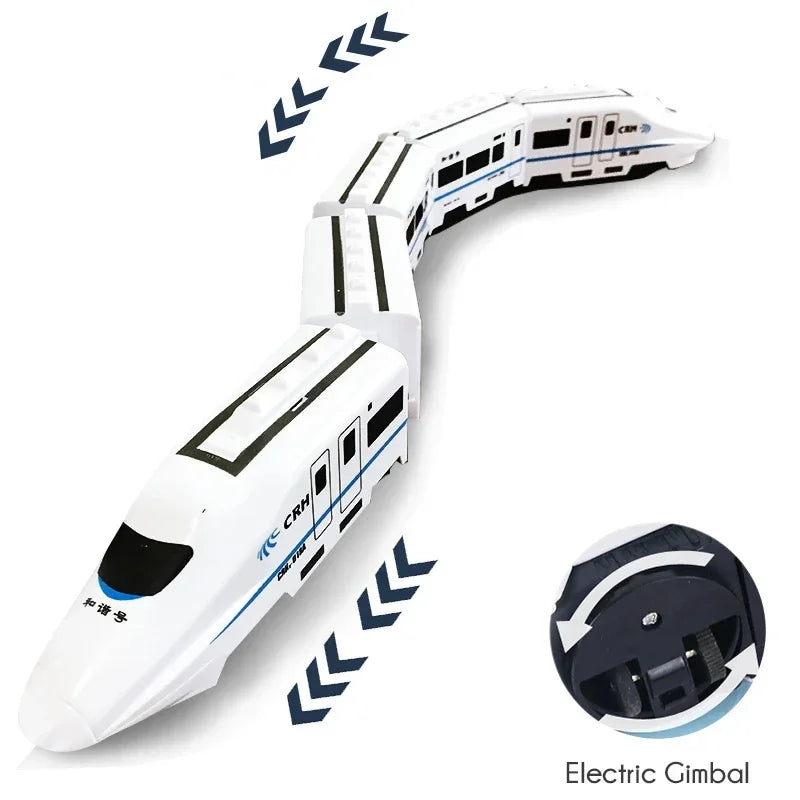Kids DIY Simulation High Speed Railway Train Toy Car Electric Sound