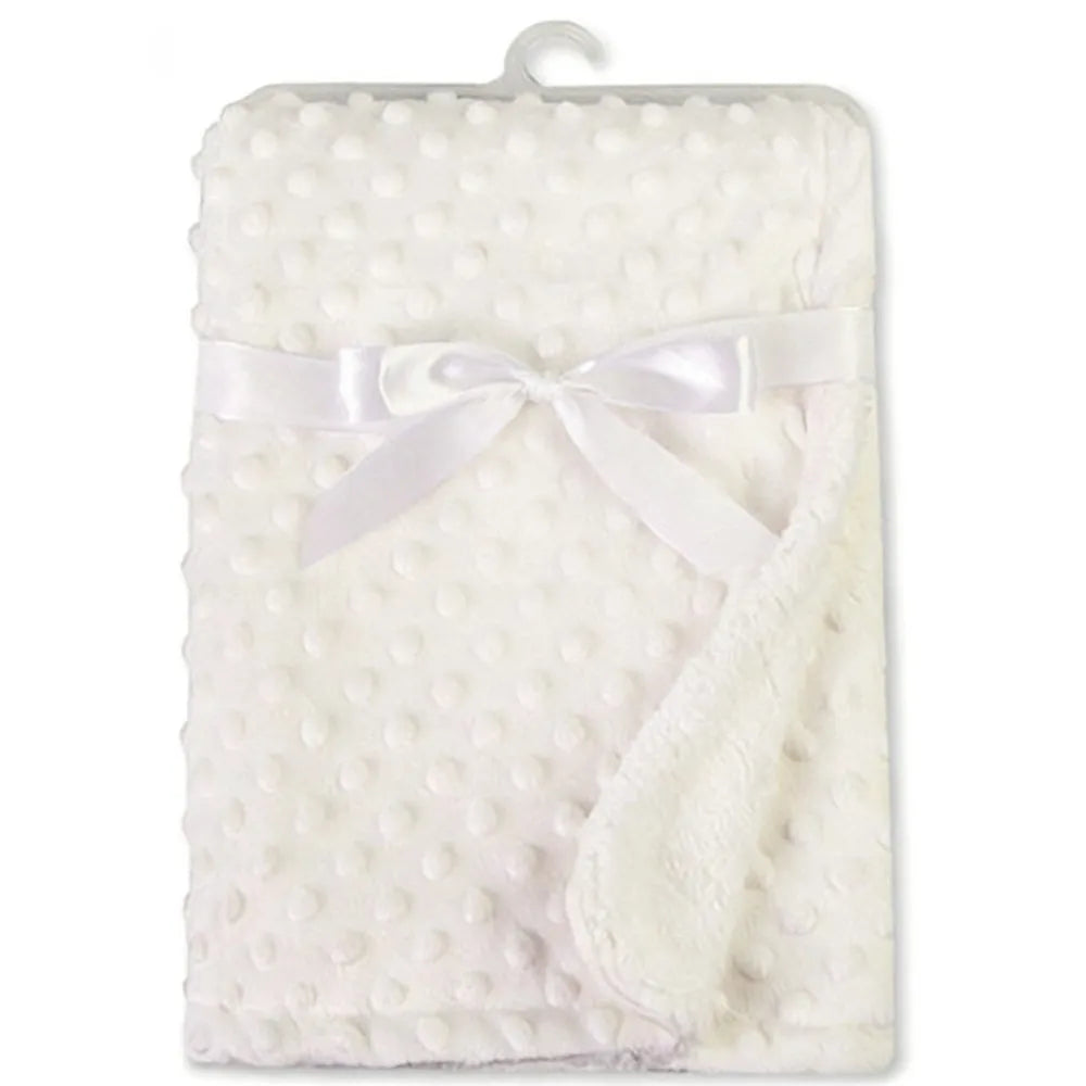 Baby Blanket & Swaddling Thermal Soft Fleece Blanket Winter Solid Bedding Set Cotton Quilt Infant Bedding Swaddle Newborn