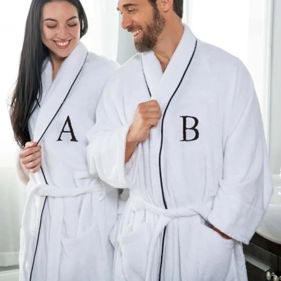 Superior Cotton Unisex Bathrobe - Soft and Absorbent Robe for Men and Women Bathroom Accessories Home Essentials