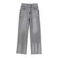 ETJ Wide-leg High-waisted Jeans for Women - Classic Five-pocket Design, Soft Comfortable Ultra-long Jeans