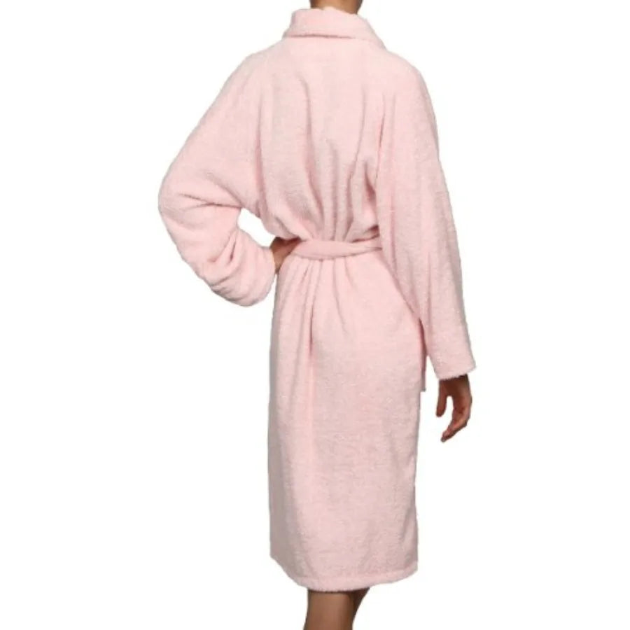 HOMECITY Terry Bathrobes Combed Cotton Terry Cloth Bath Robe for Women Men Luxurious Absorbent