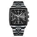 LIGE Top Brand Luxury Men's Watches Fashion Military Square Chronograph Quartz Wristwatches for Men Sports Waterproof Watch