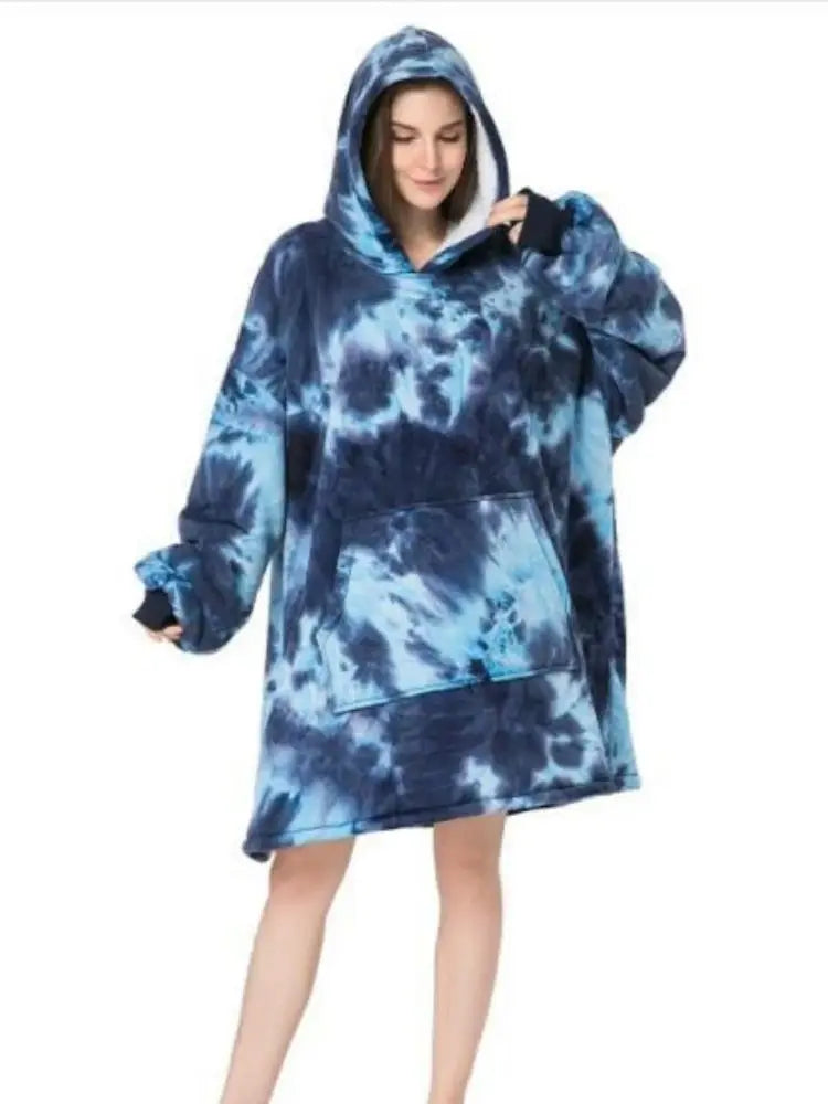 Melissa Hooded Blanket Warm | TV Blankets with Large Pocket