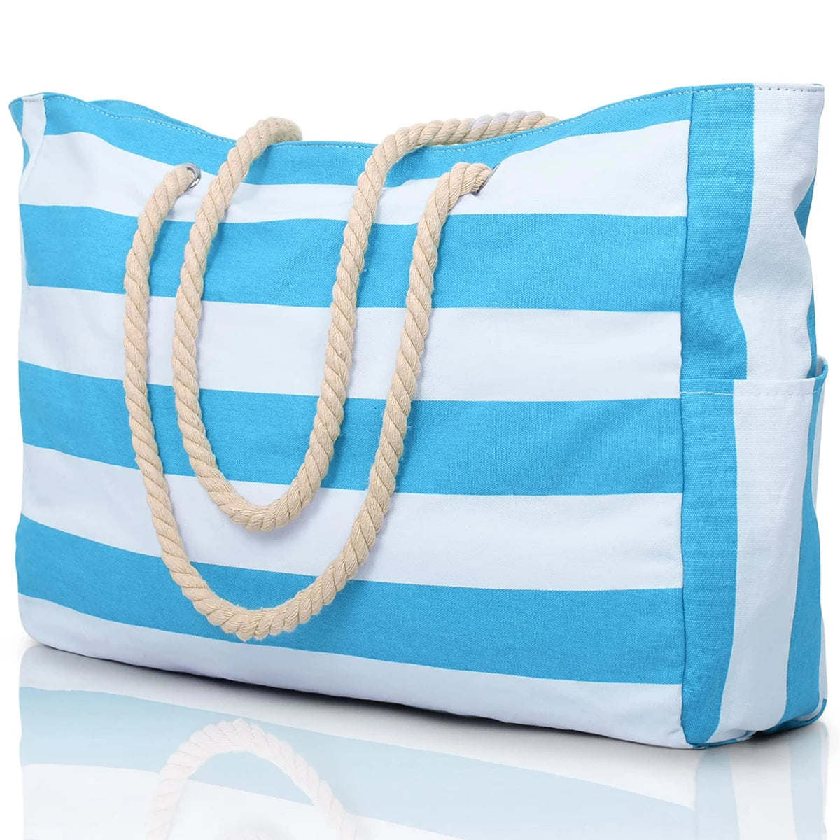 Striped zipper outer bag for outdoor travel and vacation, waterproof