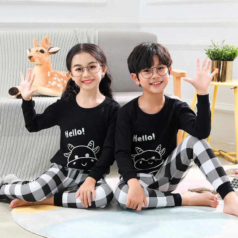 Kids Pajamas for Boys 2 3 4 5 6 7 8 9 10 11 12 13 Years Cotton Sleepwear Sets Dinosaur Pyjamas Green Children Pijamas Clothing