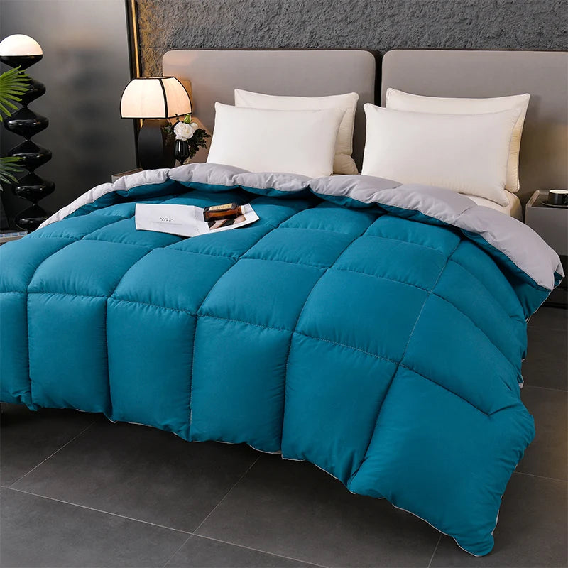 Feather Goose Down Duvet Warm Winter Thick Quilts for Single Double Couple Bed Blanket Down Filling Comforters King Queen Size
