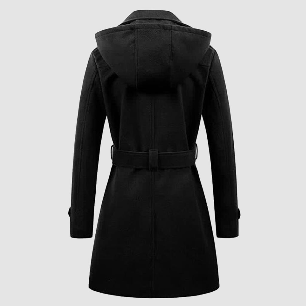 Winter Jackets For Women Autumn Winter Hooded Vintage Thicken Sheepskin Jacket With Lace Up Lapel Collar Long Sleeve Jackets