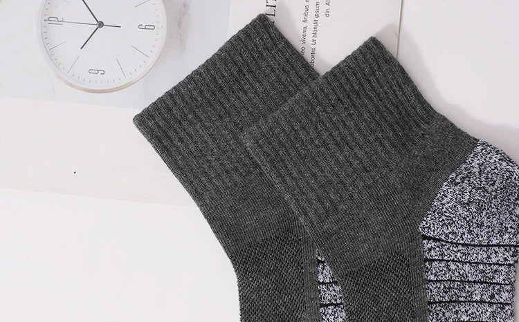 6 Pairs Outdoor Sports Socks Thickened Towel Bottomed Hiking Socks Sweat-Absorbing Short Tube Sports Running Socks Men Socks