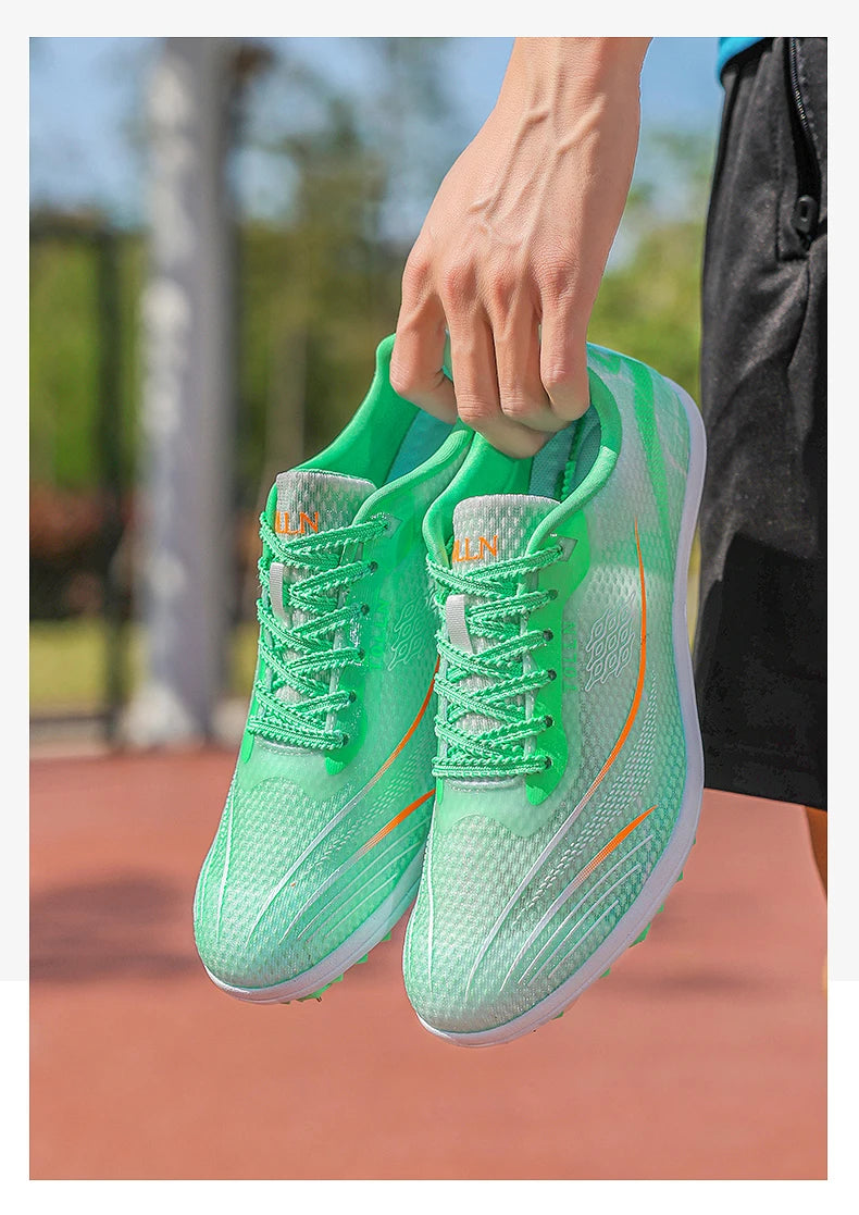 2025 New Couples Track and Field Shoes Non Slip Women Spikes Sneakers Breathable Men Running Shoes Comfortable Outdoor Sneakers