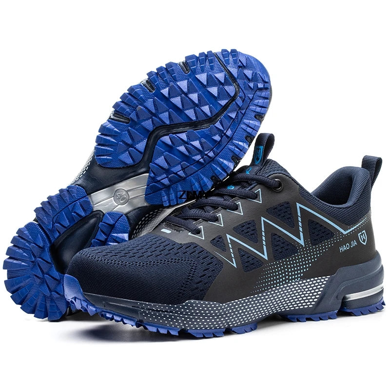Fashion Safety Shoes Men Steel Toe Sneakers Puncture Proof Breathable Work Safety Boots Comfortable Work Shoes for Men